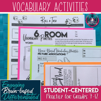 Preview of Fun Vocabulary Practice Activities for Any Word List