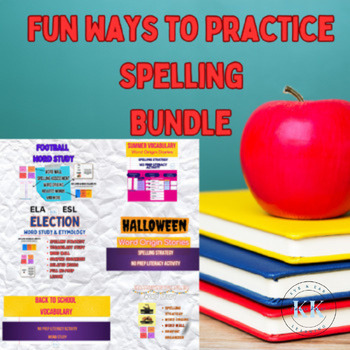 Preview of Fun Ways to Practice Spelling Words| Word Study| Vocabulary Activities| BUNDLE