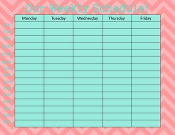 Fun Weekly Schedule Templates! by Becky Yates | TPT