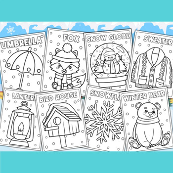 Fun Winter Coloring Book Pages for Kids by fatima shakur