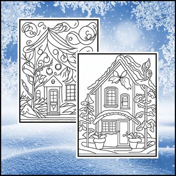 Whimsical Homes Winter Coloring Book for Adults: Whimsical Winter
