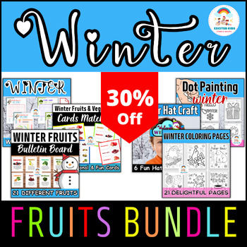 Preview of Fun Winter Fruits and Vegetables BUNDLE