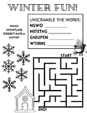 Fun Winter Snowman Activity Pages