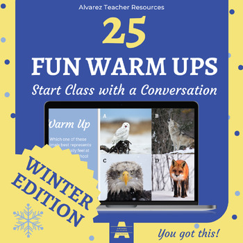 Preview of Fun Winter Warm Ups / Bell Ringers / Kick Offs - Classroom Community, Engagement