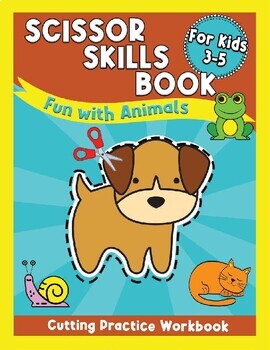 Preview of Fun With Animals – Scissor Skills Book