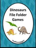 Dinosaur Theme Math Alphabet File Folder Games for Special