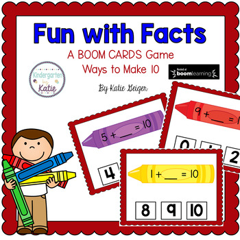Preview of Fun With Facts BOOM CARDS Ways to Make 10