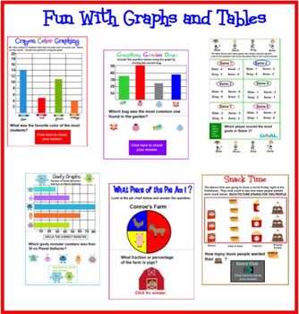 Preview of Tables, Graphs, and Charts Challenge SMARTBOARD
