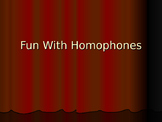 Fun With Homophones Advanced Lesson