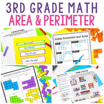 Preview of 3rd Grade Area and Perimeter Unit | Print & Digital