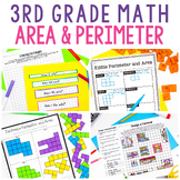 3rd Grade Area and Perimeter Unit | Print and Digital for 