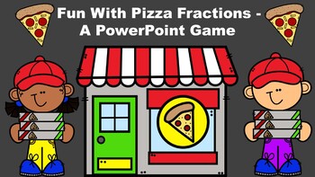 Preview of Fun With Pizza Fractions - A PowerPoint Game