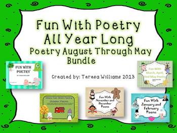 Preview of Fun With Poetry All Year Long Bundle Pack