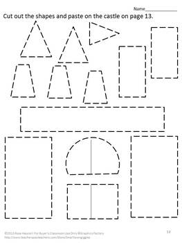 Cut Paste Shapes Worksheets Preschool Distance Learning Internet Activities