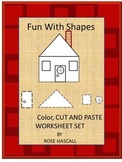 Shapes Worksheets Cut and Paste Activities Kindergarten Special Education Math