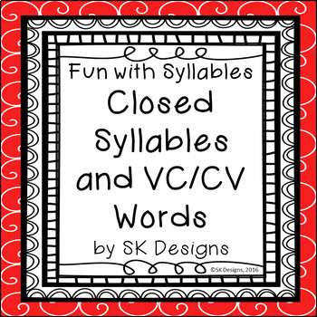 Preview of Syllables Closed VCCV Google Slides™ and distance learning compatibility