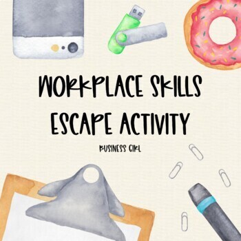 Preview of Fun Workplace Skills Escape Room Activity