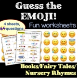 Fun Worksheet- Guess the Emojis | Books/ Fairy Tales/ Nurs