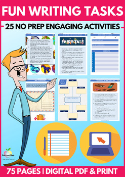 Preview of 25 Fun Writing Activities | All Text Types | Quick Writes, Graphic Organizers