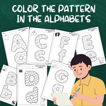 Preview of Fun activity: Color the Pattern in the 26 Alphabets