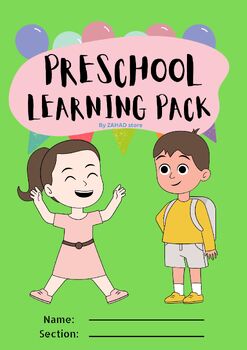 Preview of Fun and Colorful Back to School Preschool Learning & coloring Pack Worksheets