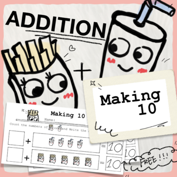 Preview of Fun and Cute ways to make 10 (Free to learn math )