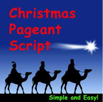 Preview of Fun and Easy Christmas Pageant Play Script Simple for school or church