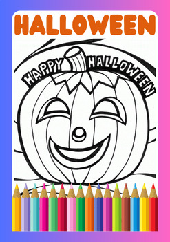 Preview of Fun and Easy Halloween Coloring Pages for All Ages (86 page )
