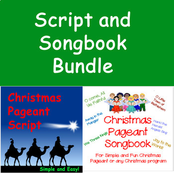 Preview of Fun and Easy Pageant  Script and Christmas Songbook Bundle - Easy to teach!