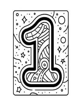 Preview of Fun and Educational Coloring Book Numbers 1-10 for Kids