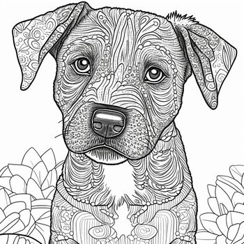 Dog Coloring Book for children ages 8-12: Engaging and Entertaining  activity for kids. Drawing skill developing activity. Funny and story-based  Dog ar (Paperback)