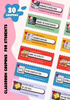 Preview of Fun and Educational School Coupon Book for Kids (Editable!)