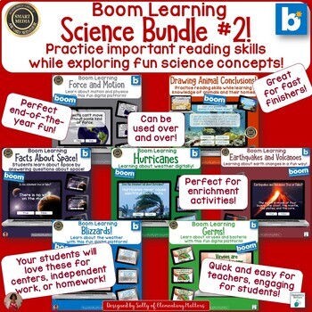 Preview of Fun and Engaging Digital Science Topics Practice and Review Boom Cards Deck#2
