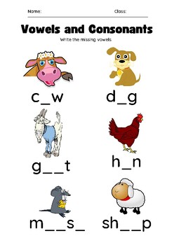 Fun And Engaging English Vowels And Consonants Worksheet For Grade