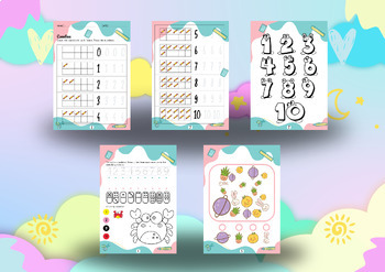 Preview of Fun and Engaging Math Worksheet to Learn Numbers 1-10
