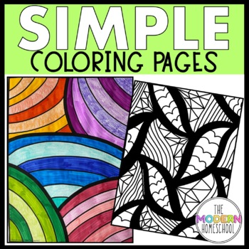 Mindfulness Coloring Pages by The Modern Homeschool | TPT