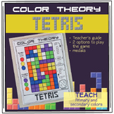 Color Tetris elementary art sub plan or NO PREP art early 