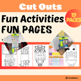 Fun engaging kids cut out activities, filler activities, cut outs