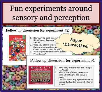 Preview of Fun experiments around sensory and perception