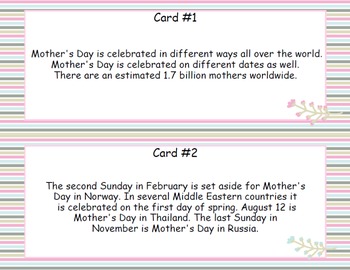 Fun Facts About Mother S Day Scavenger Hunt Read The Room Grades 4 7