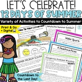 End of the Year Countdown to Summer School Fun Activities 