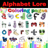 Fun hand drawn Alphabet Lore Coloring Pages Activity A-Z