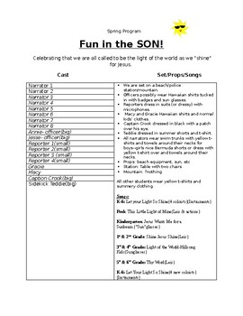 Preview of Fun in the "Son" Spring Program