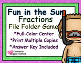 Fun in the Sun Fractions File Folder Game