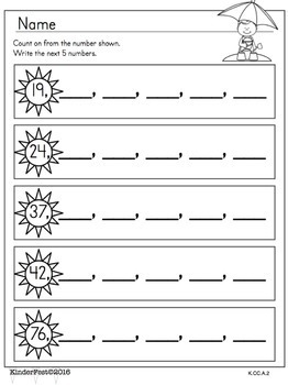 fun in the sun kindergarten math practice and activities by kinderfest