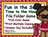 Fun in the Sun Time to the Hour File Folder Game