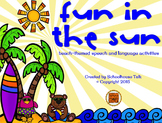 Fun in the Sun {beach-themed speech and language activities}