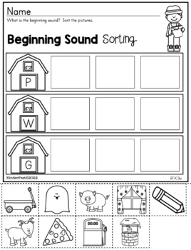 Fun On The Farm Worksheets For Kindergarten Ela And Math Common Core Aligned