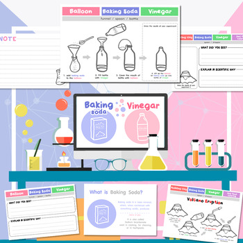 Preview of Fun science experiment worksheet - Baking soda and Vinegar