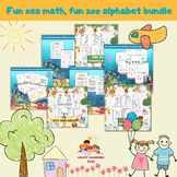 Fun sea math, fun zoo alphabet bundle